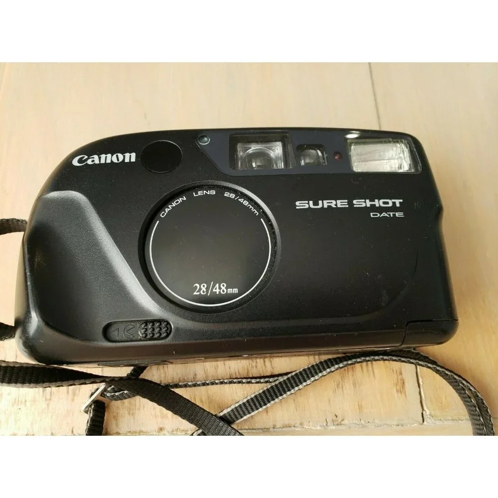 Vintage 35mm Film Camera Canon Sure Shot Date With 28/48mm Lens - Parts Repair